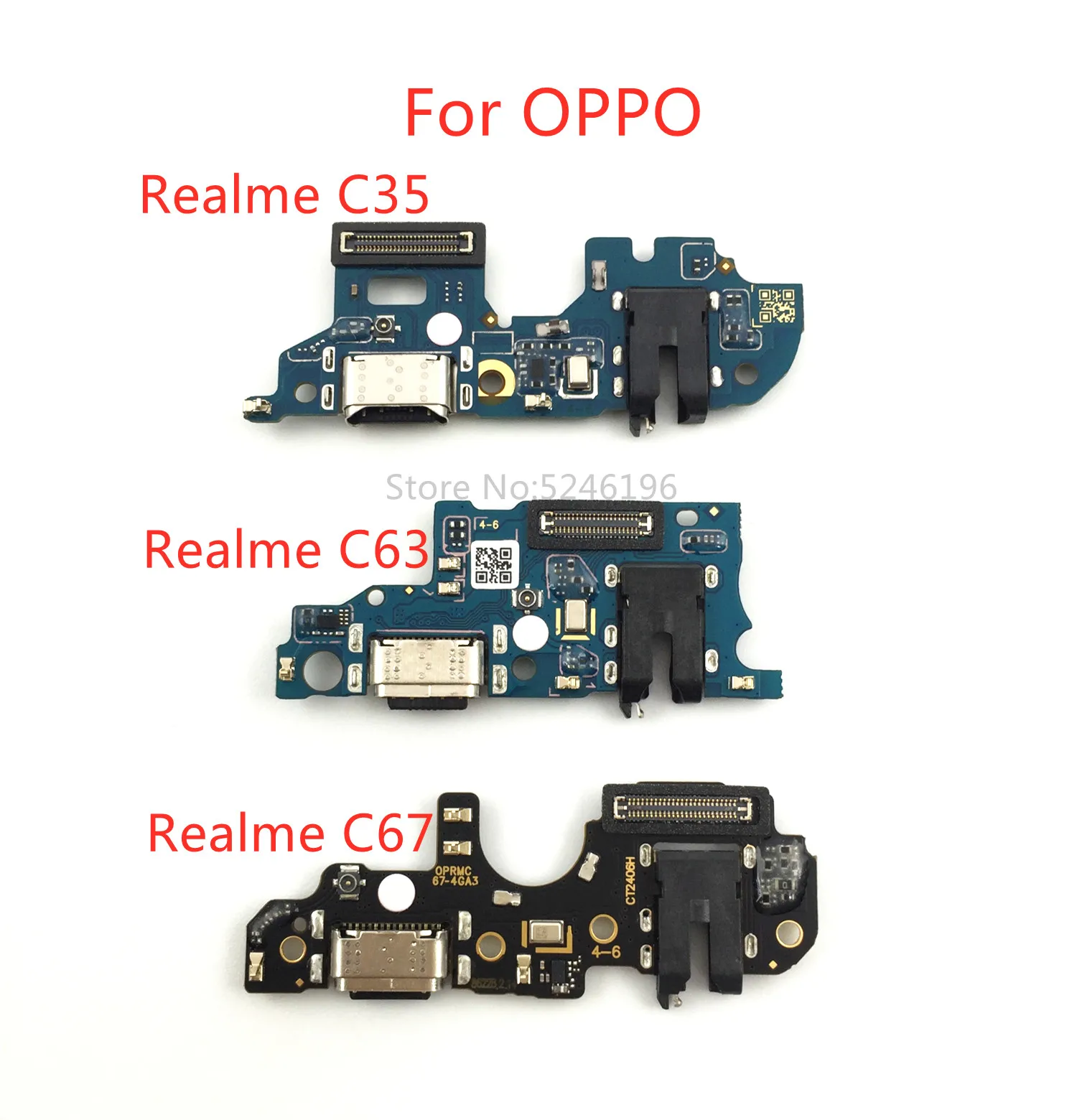 1pcs USB Charging Port Charger Flex Cable For OPPO Realme C35 OPPO Realme C63 OPPO Realme C67 Base Connector Replace Part