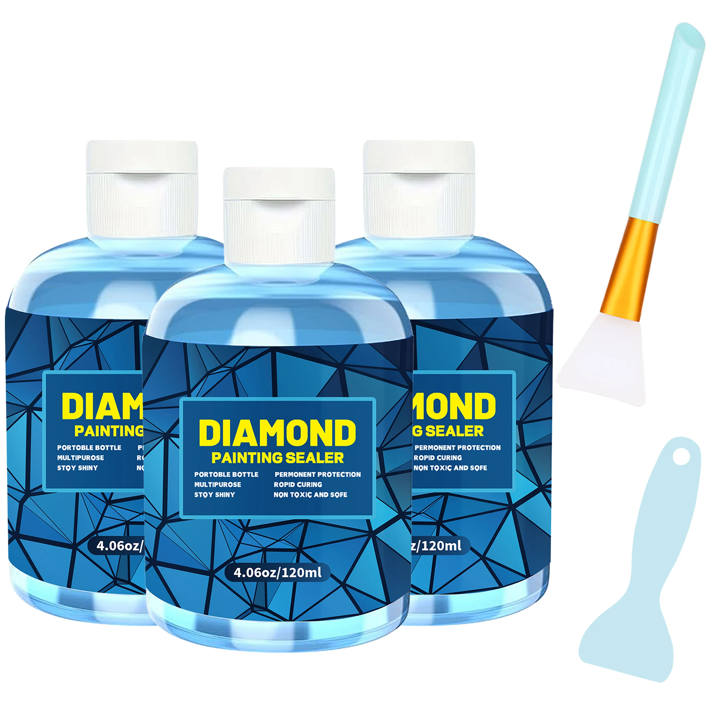 1/2/3pcs Diamond Painting Sealer Kits 120ML  Diamond Art Sealer Puzzle Glue Diamond Painting Accessories and Tools for Adult