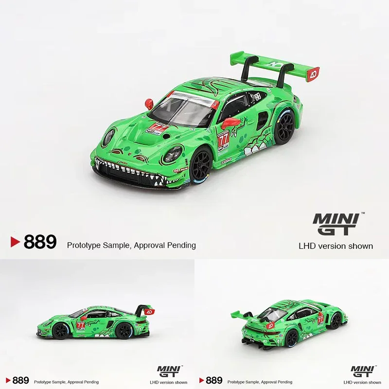 PreSale MINIGT 889 1:64 992 GT3R #77 Tyrannosaurus Diecast Model Collection Toys