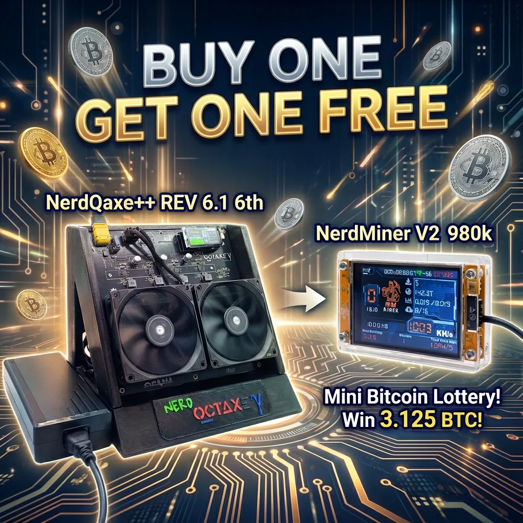 

NerdOctaxe Bitcoin Miner 9.6TH/s 160W low power with Nerdminer V2 980k free silent home mining 8* BM1370 NerdOctaxe