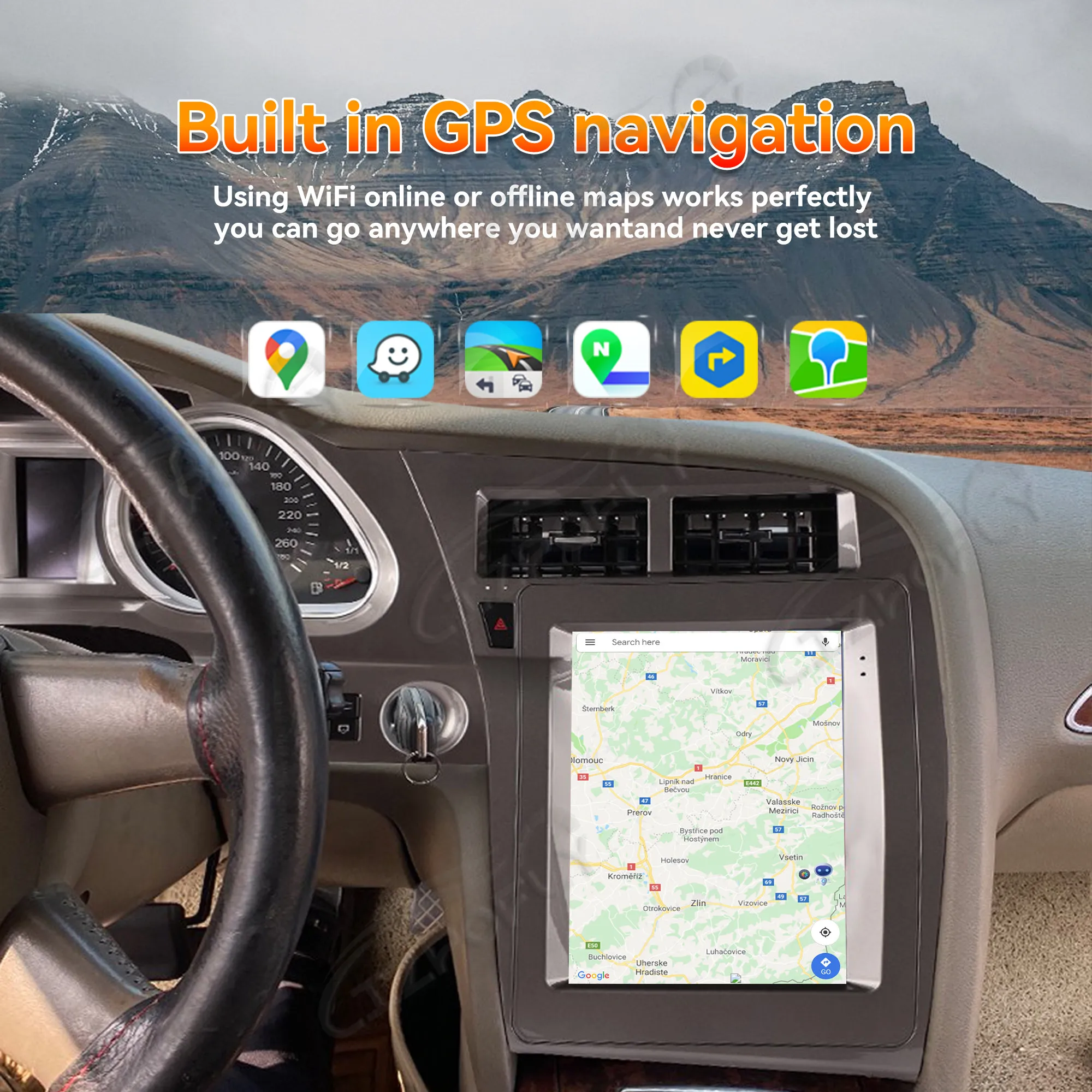 12.1 "السيارات أندرويد 14.0 ستيريو Carplay مشغل وسائط متعددة لأودي A6 2005-2011 راديو السيارة الملاحة 12.1 بوصة وحدة رأس الشاشة #6