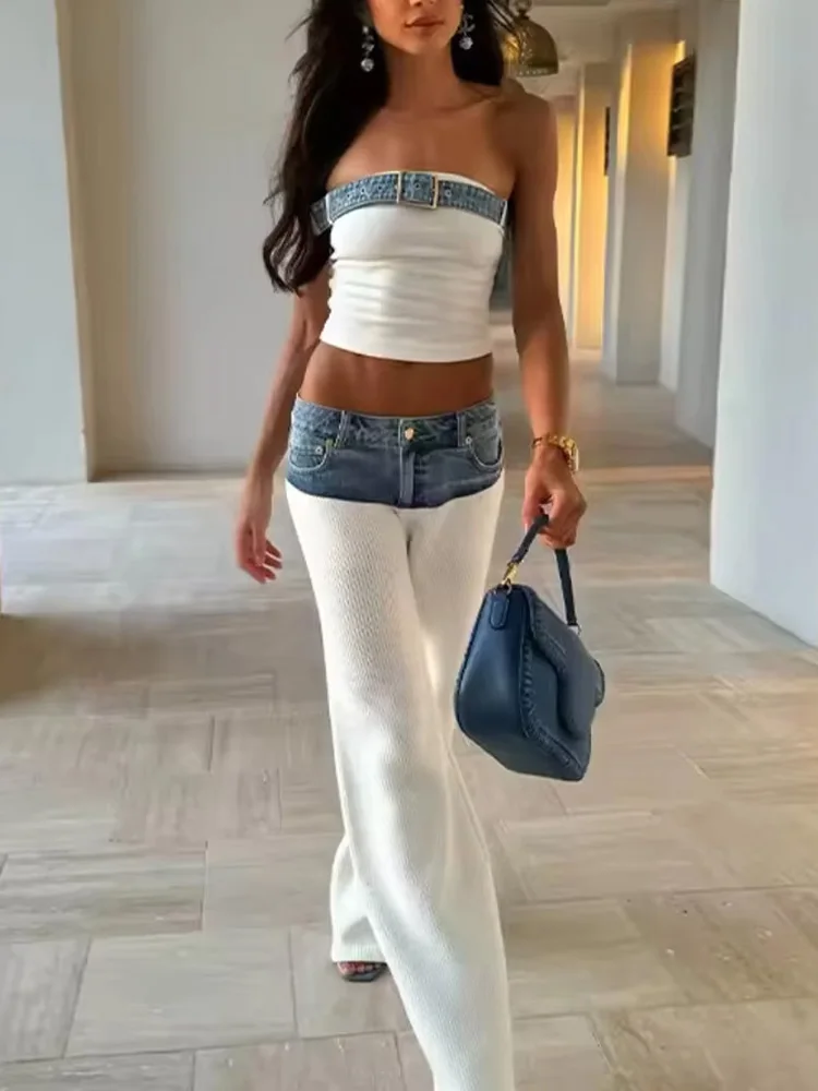 

HH Женская мода Универсальная короткая юбка с круглым вырезом, стильный жилет с подолом + высокая талия, карман на молнии, повседневный костюм-раскладушка с высокой талией