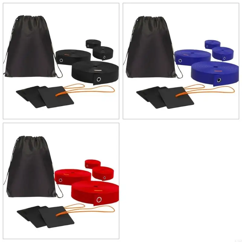 

K1KD Official Size Outdoor Volleyballs Field Marker Bright Nylon Boundaries Line Sand Anchors Portables Carry Case