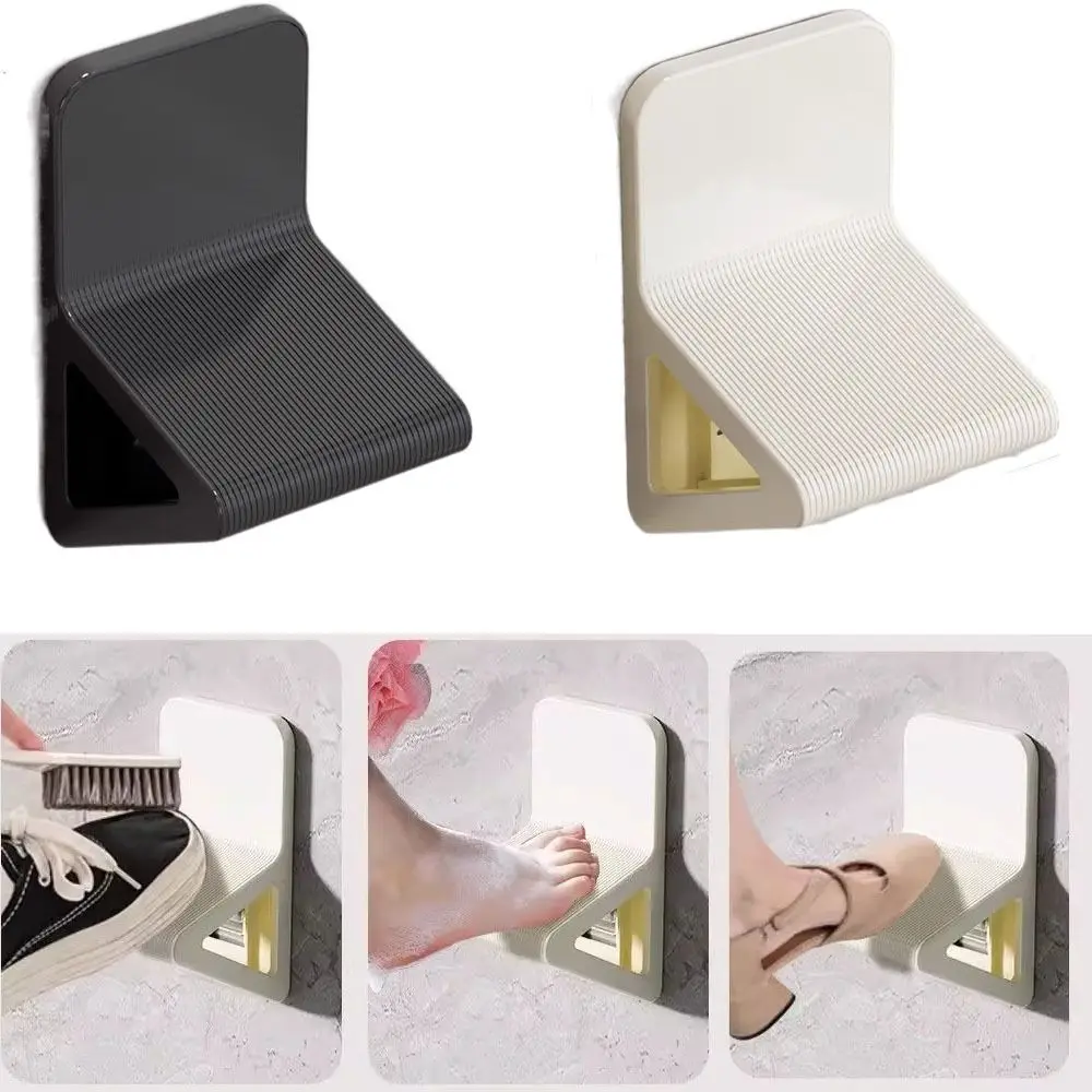 Non Perforated Bathroom Foot Pedal Non Slip ABS Shower Foot Rest Wall Mounted Grip Holder Pedal Step