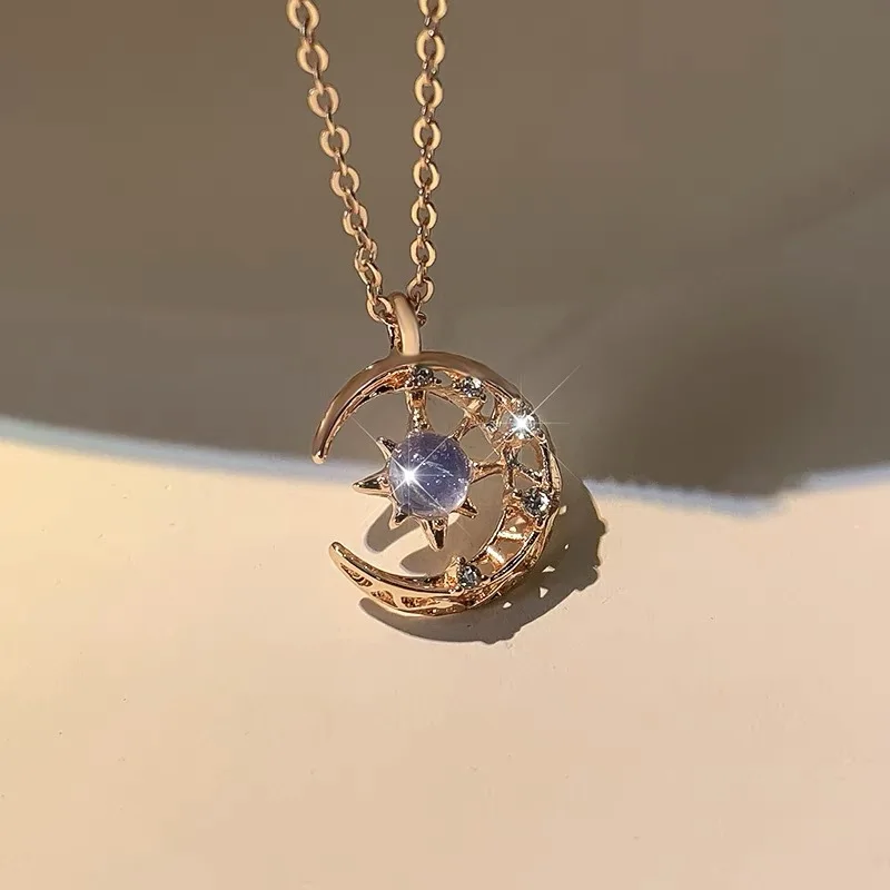 Star Moon Pendant Necklaces for Women