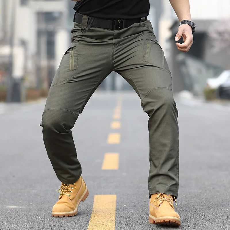 IX9 Tactical Overalls Training Pants Commuting Wear-resistant Scratch-resistant Waterproof Multi-pocket Outdoor Four Seasons