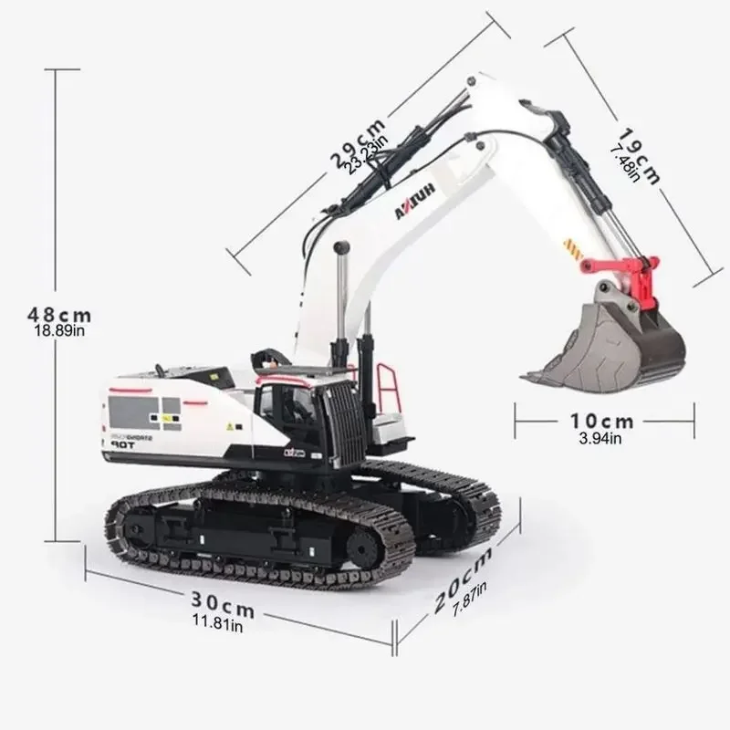 22 Channel Joint Metal Rc Excavator 1/14 Electric Heavy Duty Remote Control Excavator Adult Toy Car Gift Huina 1594/1592