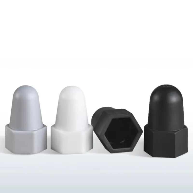 PE Plastic Extended Hexagon Nut Caps M6‑M30 Black White Waterproof Dustproof Decorative Protective Sleeve for Bolt Screw Ends