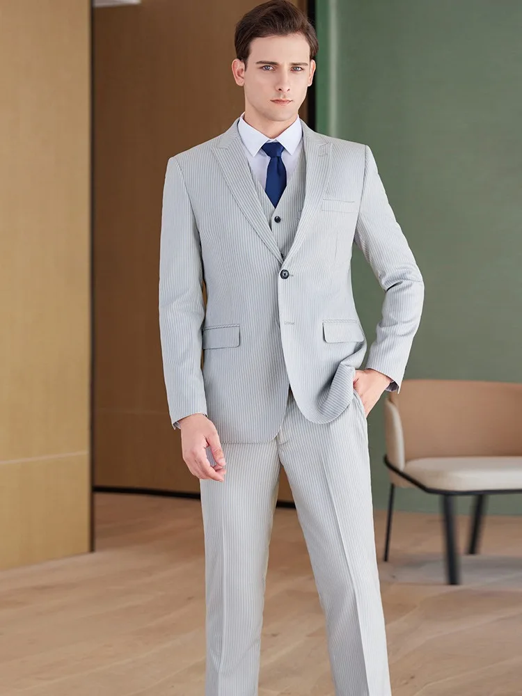 High-grade groom wedding formal business men's suit three-piece suit 811716