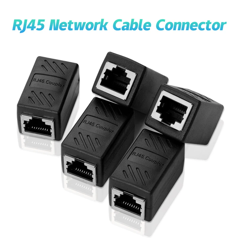 20Pcs RJ45 Connector Coupler Ethernet Cable LAN Inline Cat7/Cat6/Cat5e Ethernet Cable Extender Adapter Female to Female Coupler