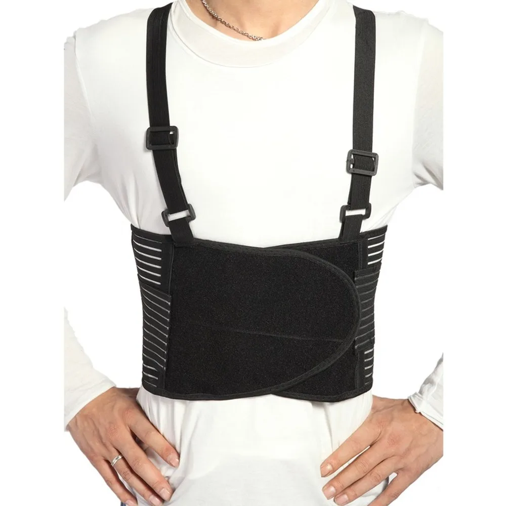 Working Back Brace Removable Suspender Straps Heavy Lifting Safety Back Pain Protection Belt for Men Construction Warehouse Jobs