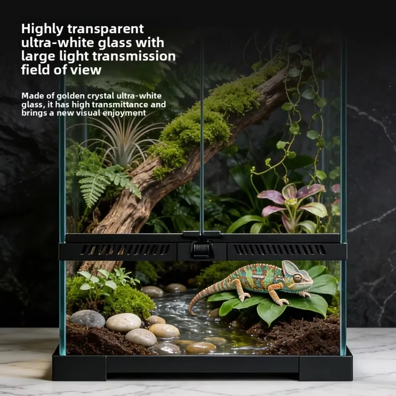 Reptile Deluxe Feeding Box Bearded Dragon Tortoise Gecko Snake Rainforest Box Ecological Landscape Full Set