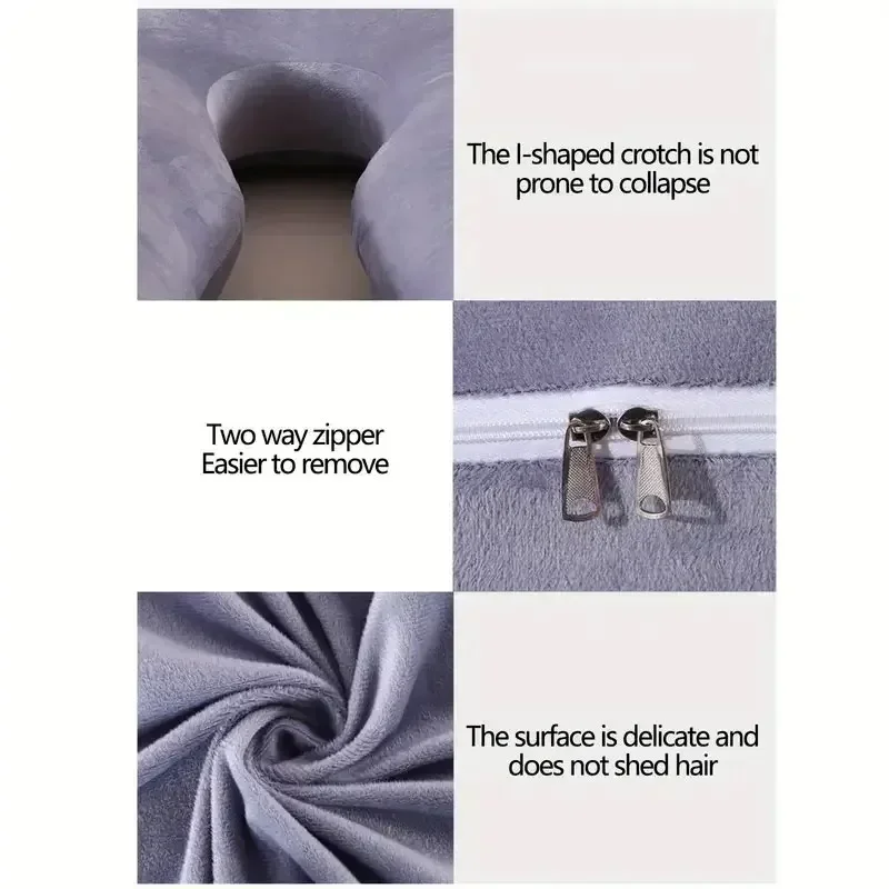 140/150CM Pregnant Maternity U-shaped Body Pillow Case Velvet Replacement Washable Cover Sleeping Support for Leg Pillow Cover