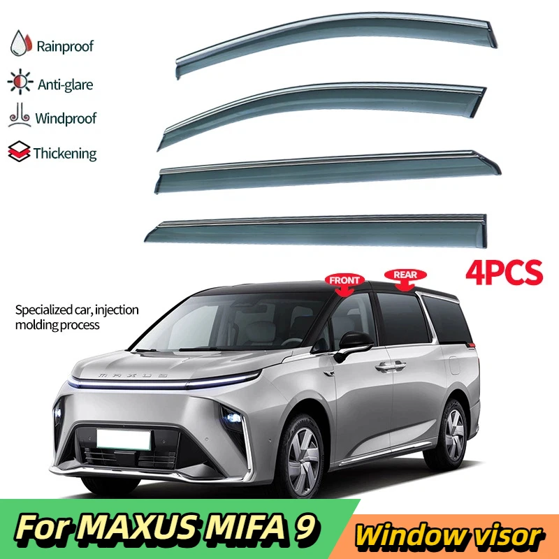 

Car Window Visor for MAXUS MIFA 9 2022-23 Window visor,Side Window Deflector Weathershield Sun Rain Guard