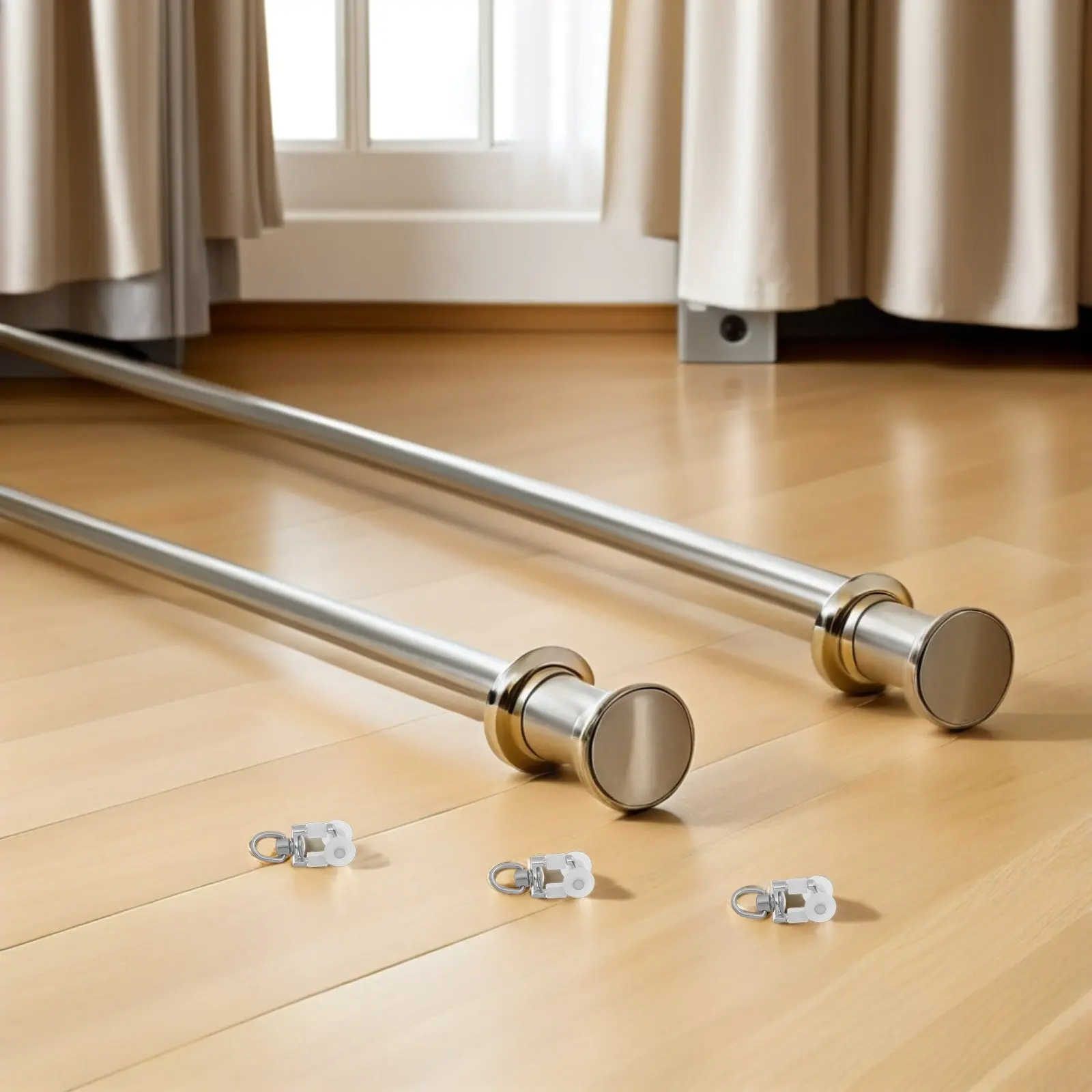 40Pcs Curtain Track Hooks Silent Smooth Rollers for Heavy Duty Sliding Ceiling Rails Drapes Track Accessories Curtain Slider