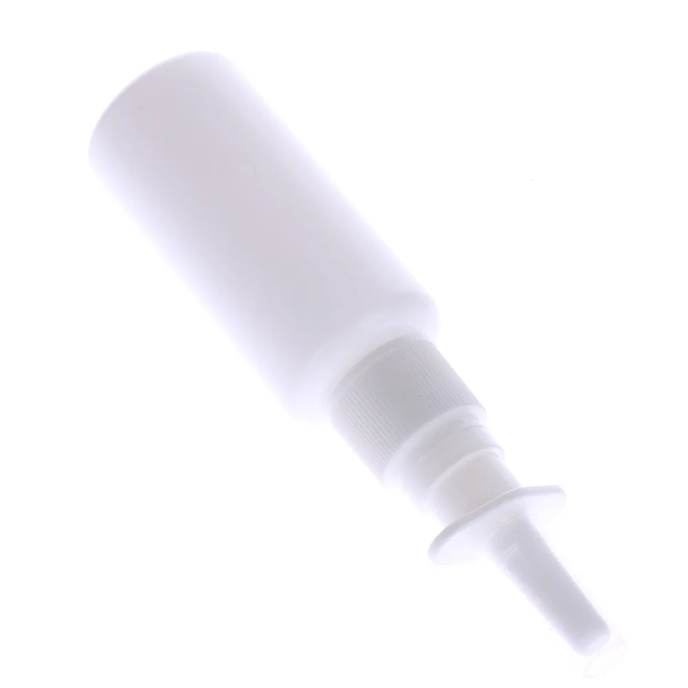 1pc  5/10/15/20/30/50ml White Empty Plastic Nasal Spray Bottles Pump Sprayer Mist Nose Spray Refillable Bottles