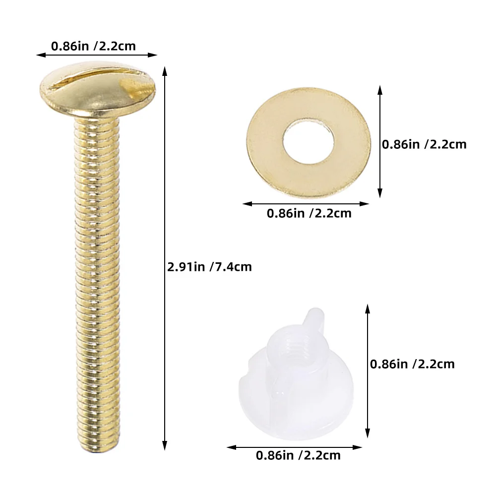 2 قطعة أجهزة مقعد المرحاض النحاس مطلي الحديد موضوع موثوق تصميم مقبض سريع حل شامل إعدادات الحمام