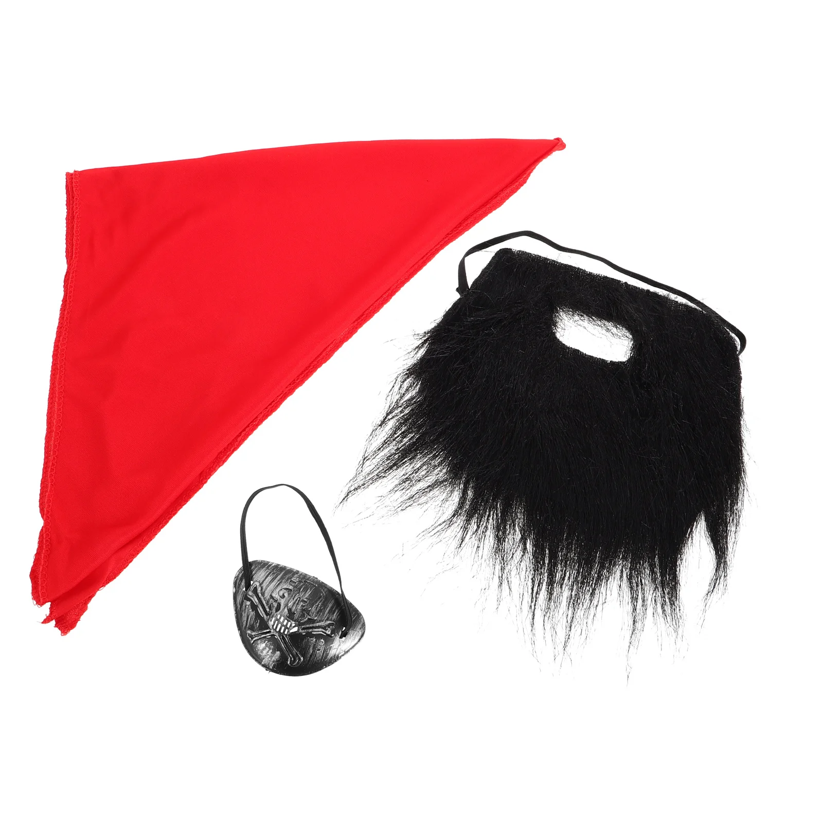 1 conjunto de pirata roleplay conjunto halloween essencial pirata bigode olho remendo bandana traje acessório festa fornecimento cosplay adereços