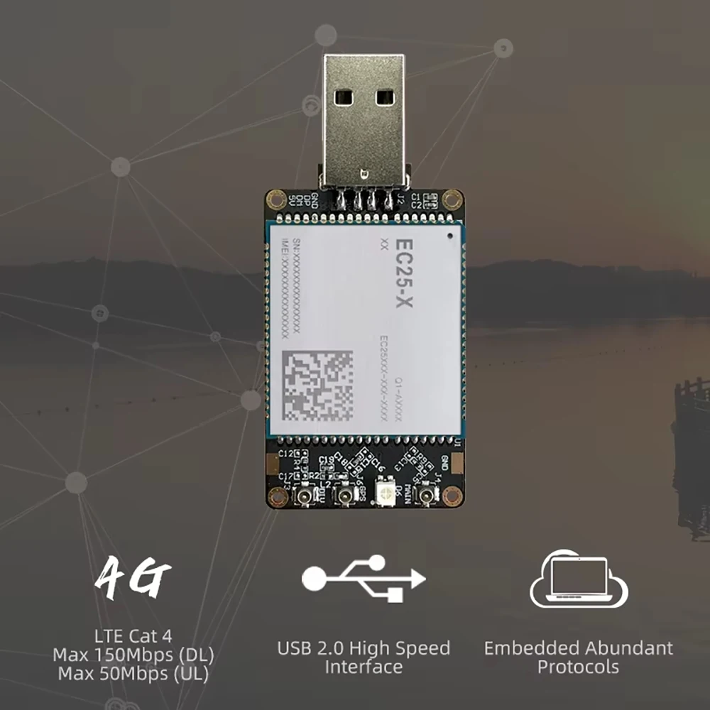 4G USB Dongle With EC25 LTE CAT4 Module EC25-AF EC25-AU EC25-J EC25-EU EC25-AFX EC25-AUX EC25-EUX EC200T-EU EG25-G Modem