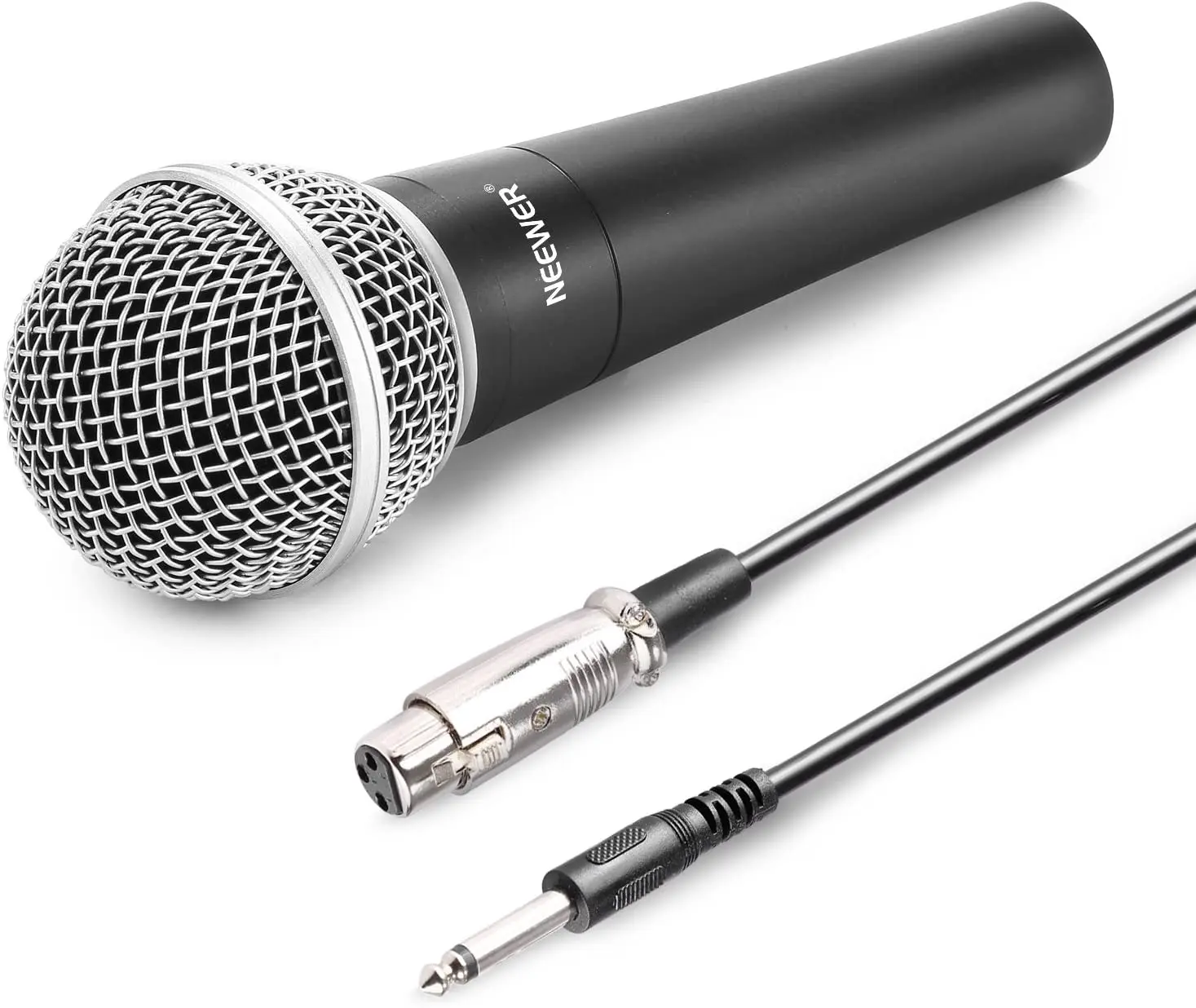 Neewer Zinc Alloy Black Professional Moving Coil Handheld Dynamic Microphone for Kareoke,Stage,Home Studio Recording