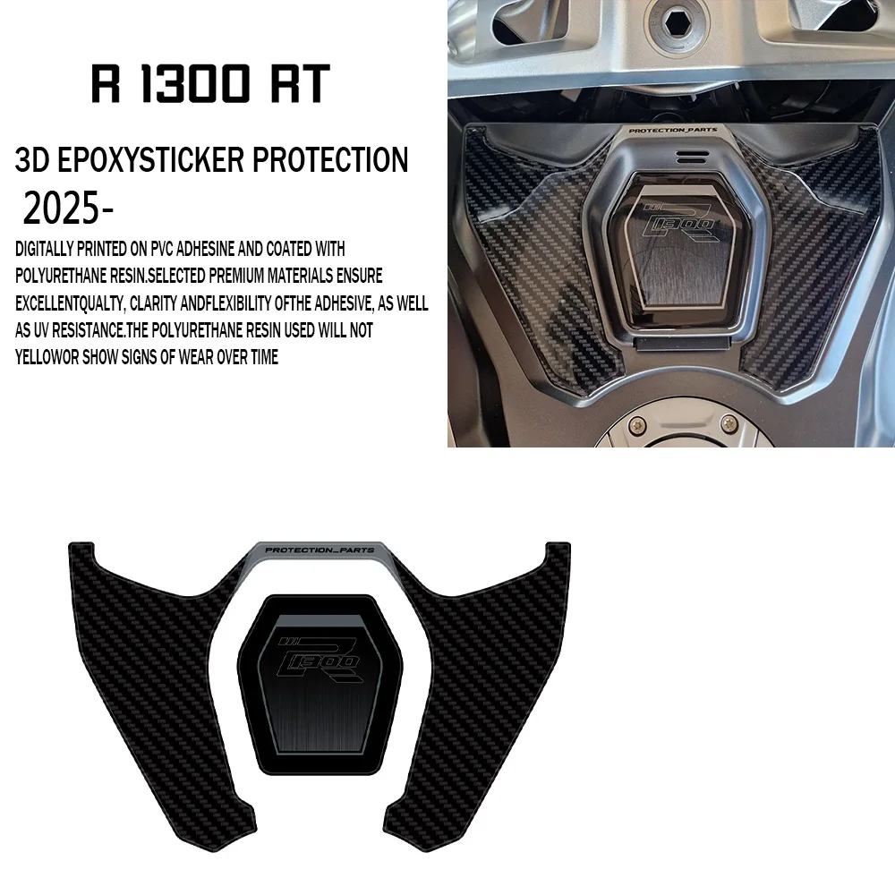 Motorcycle Glove Box Stickers Motorrad Protection Decals For R 1300 RT 2025 R1300 RT Triple Black 3D Resin
