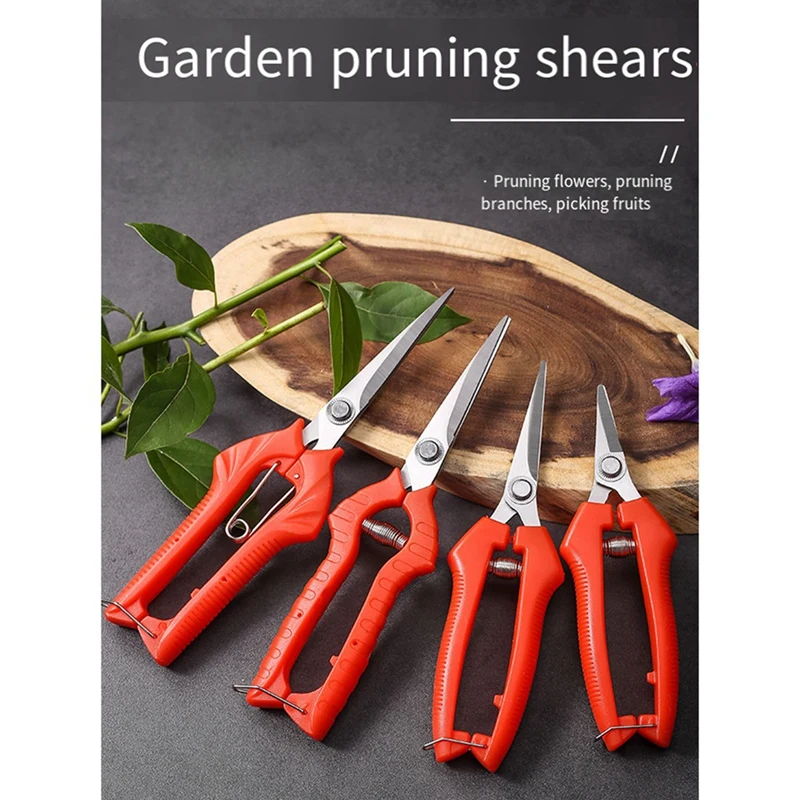 AC23-Garden Pruning Shears Potted Branches Scissors Fruit Picking Small Scissors Household Hand Tools