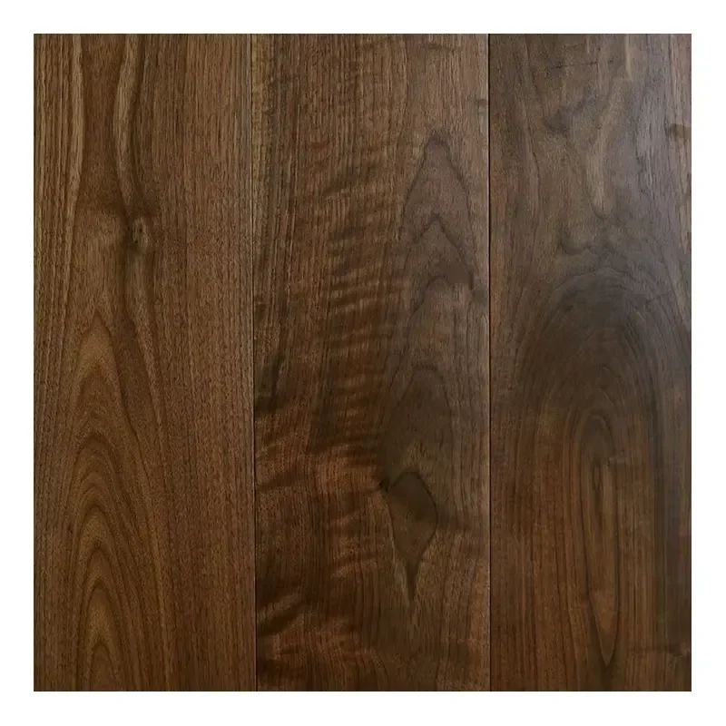 High Quality Economical American Black Walnut Three-layer Solid Composite Wooden Floor Stable Brushed Engineered Wood