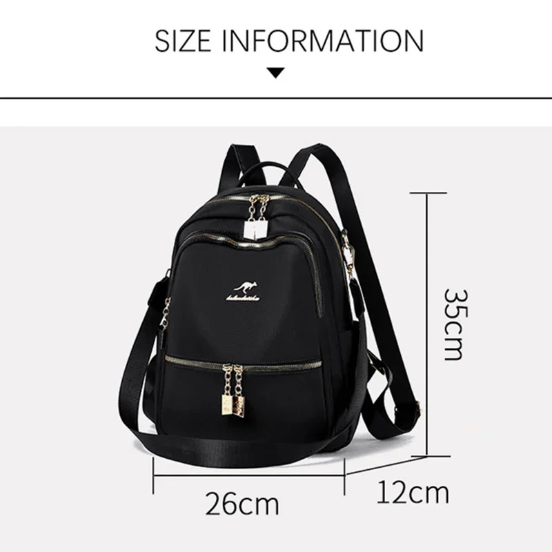 TRAVEASY Brand Women Simplicity Retro Rucksack Waterproof Nylon Large Capacity Backpack Casual Youth Lady School Bag Female