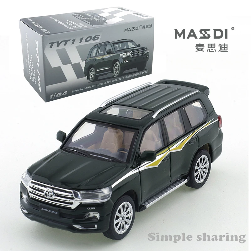 Steve Macbeth 1/64 TYT 1201 Toyota Rand Cruiser LC200 White Alloy Off-road Vehicle Toy Collection Ornament