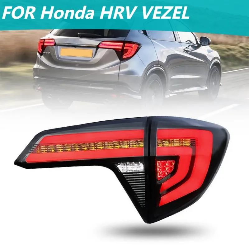 Для Honda HRV VEZEL 2016-2019 красные светодиодные задние фонари указателя поворота, 1 комплект стоп-сигналов Plug and Play