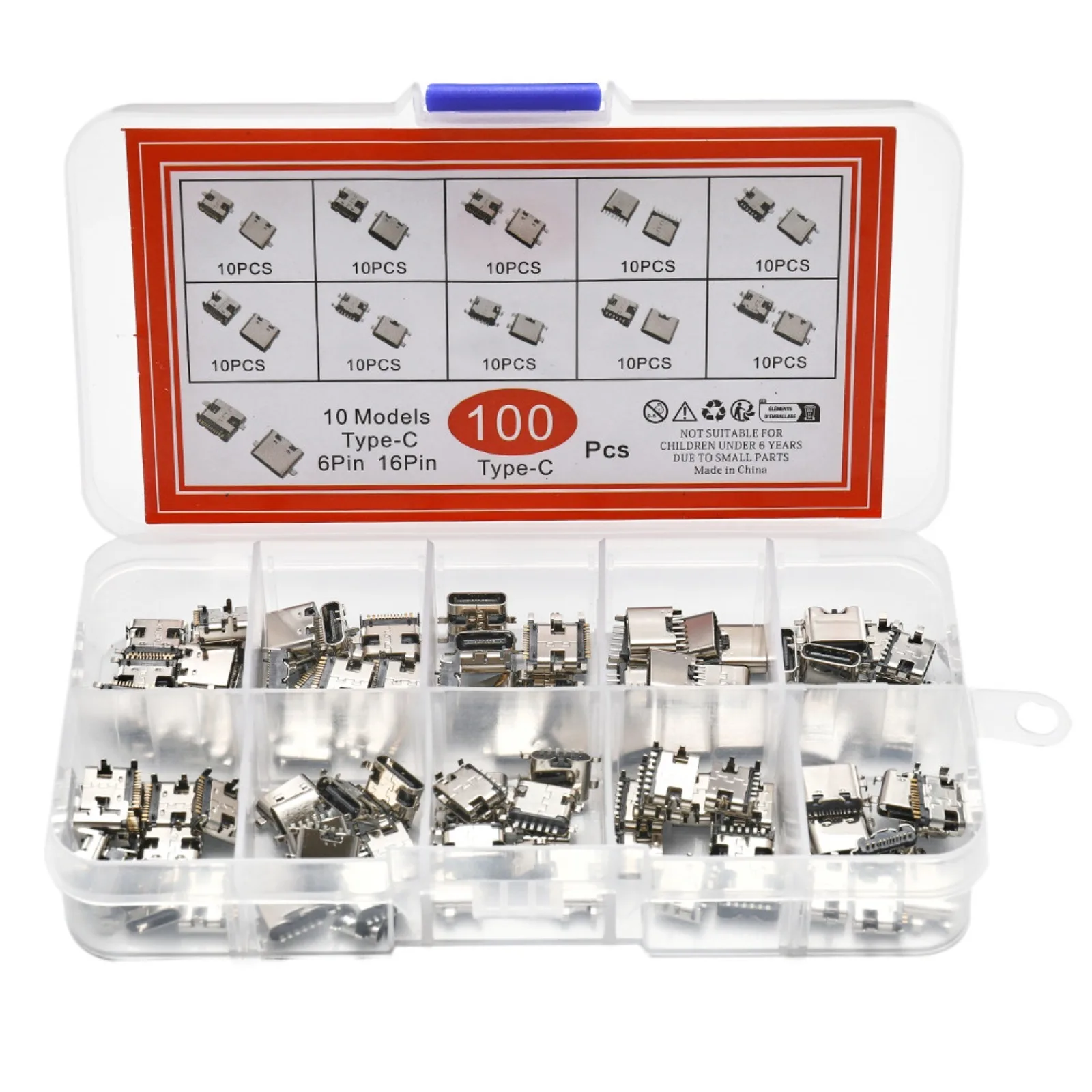 USB Connector Type C Female Charging Port Jack 6/16 Pin Type-C Socket PCB Soldering SMD SMT DIY Repair Type C Adapter