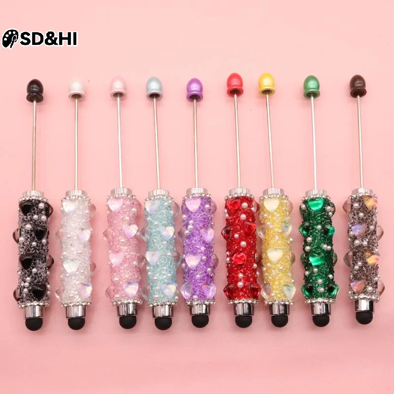 Creative Bead Ballpoint Pen Capacitive Touch Writing Multifunctional Ballpoint Pens Office Study Supplies Touch Screen Pen Gift
