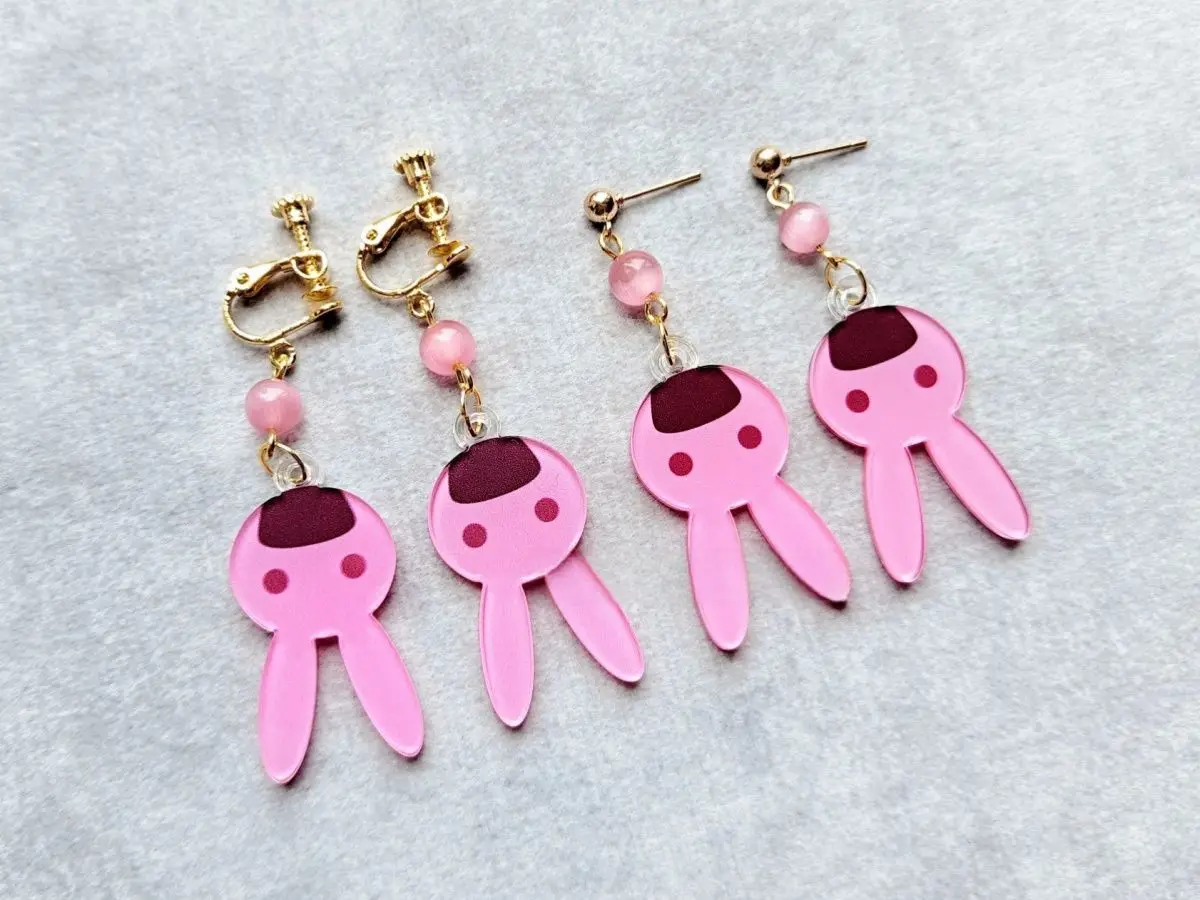 2PCS อะนิเมะ Bang Dream Imai Lisa สีดําสร้อยคอคอสเพลย์ EAR PIN EAR CLIP ต่างหูต่างหูสตั๊ดเครื่องประดับจี้ Props