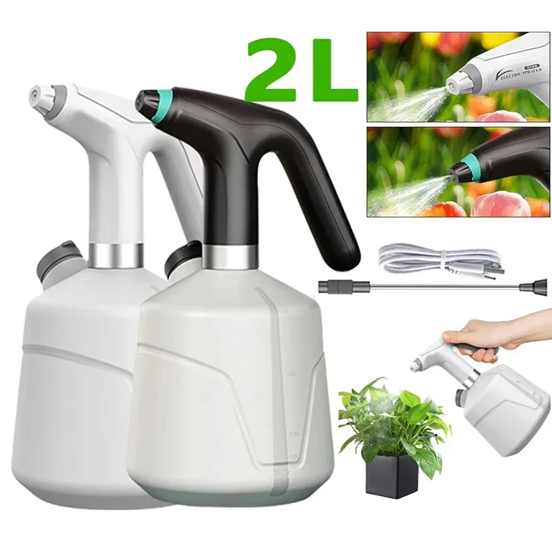 2L Electric Watering Can Automatic Garden Irrigation Tool USB Rechargeable for Household Agricultural Spray Disinfection