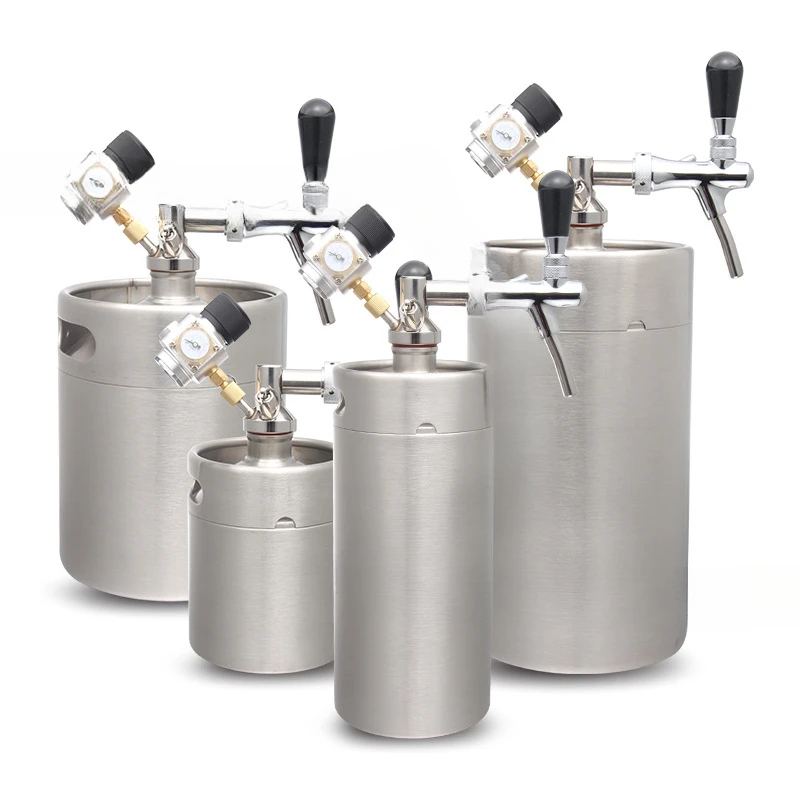 4L American stainless steel craft brewing two hair overall stretch barrel friends party bar automatic beer container