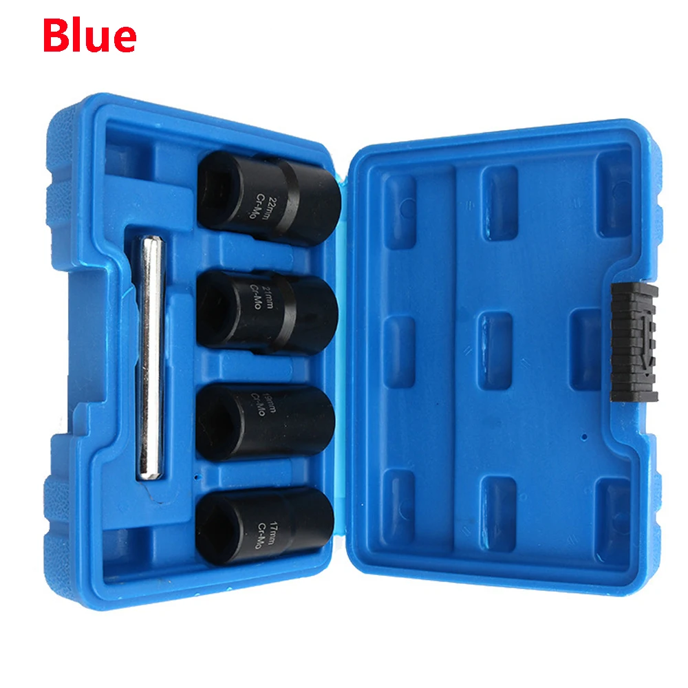 5 sztuk 1/2 "zestaw gniazd skrętnych nakrętka zabezpieczająca koło śruba ściągacz kołkowy Remover 17Mm 19Mm 21Mm 22Mm gniazdo akcesoria samochodowe