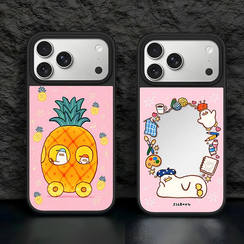 608256 Mirror Surface Magnetic Phone Case Cover for IPhone 14 15 16 17 18 Pro Max Case
