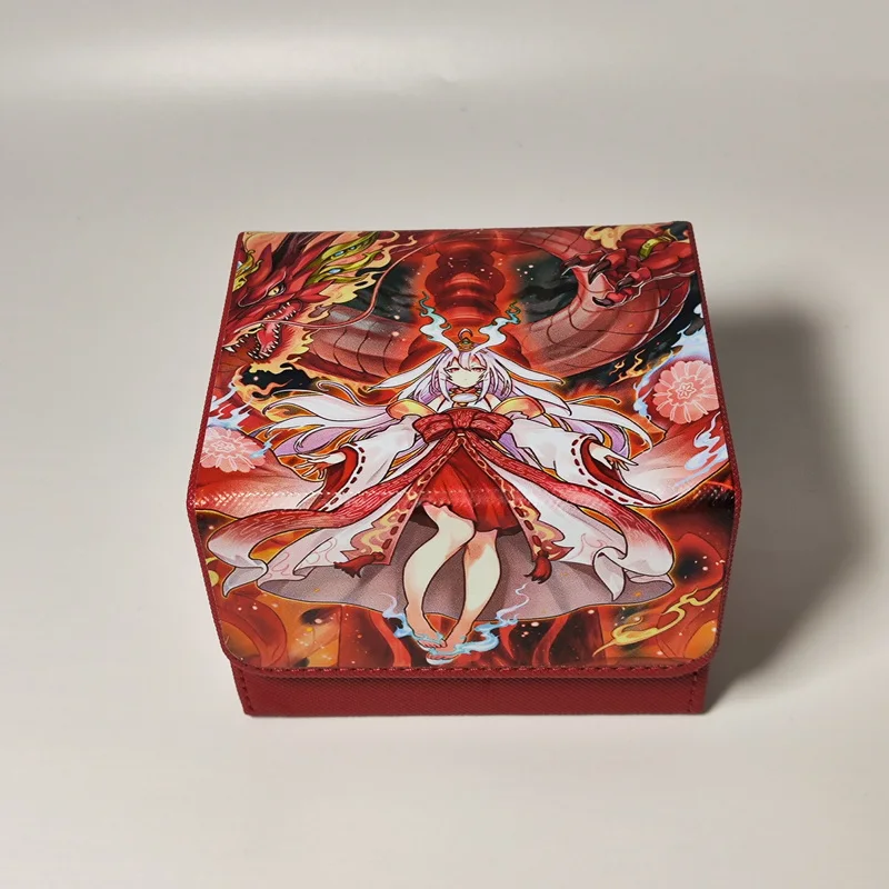 Acg Cards Box Yu Gi Oh Kurikara Divincarnate Anime Game Ocg Tcg Ptcg Trading Card Storage Box Pu Leather Collection Box 100+