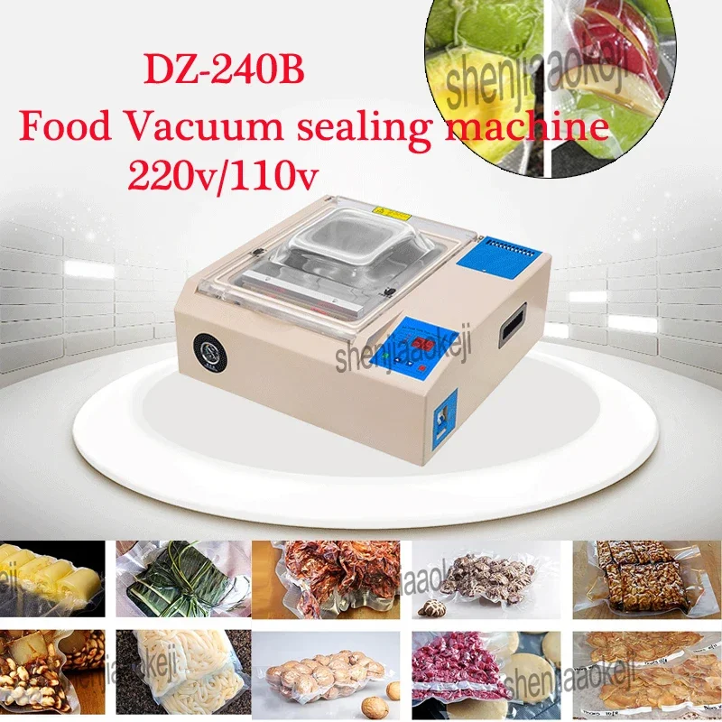 DZ-240B Fruit Vacuum Sealer Food Packaging Machine Vacuum Packager Wet and Dry Dual-use Vacuum Sealing Machine