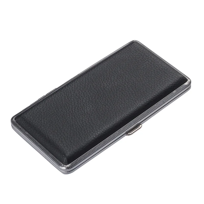 120mm Leather cigarette case Metal iron cigarette case Cigarette accessories