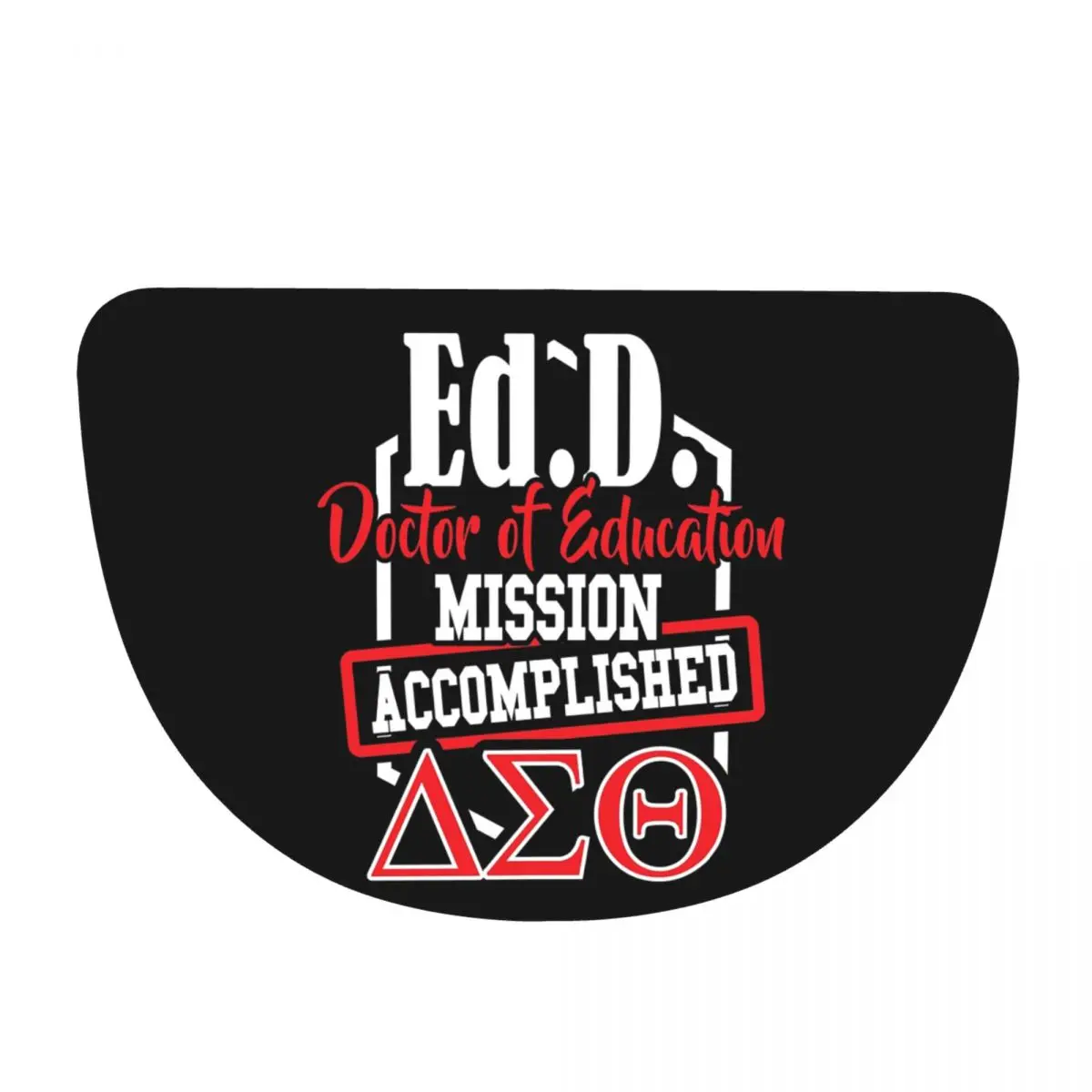 Delta Sigma Theta Sorority Gifts Soft Flannel Half Round Doormat Non Slip Bathroom Mat Absorbent Floor Carpet for Garage