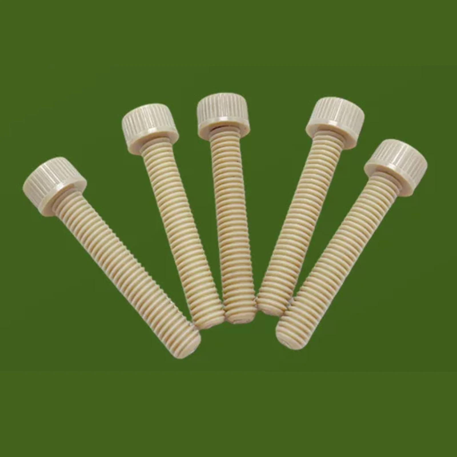 1~2pcs M6 M8 M10 M12 PEEK DIN912  High-strength-temperature Resistant Hexagon Hex Socket Knurled Cap Head Allen Screw Bolt