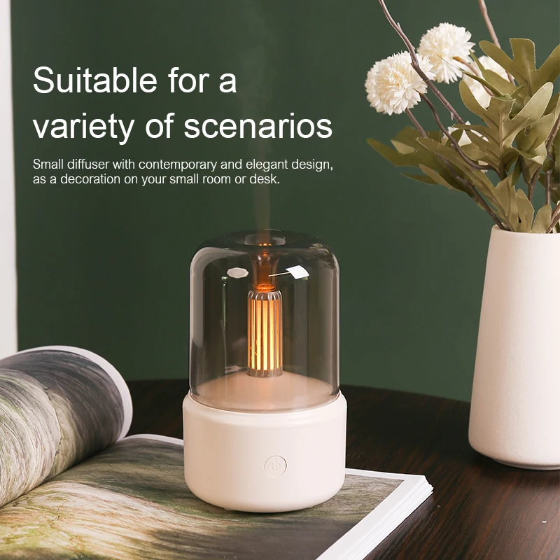 Vintage Night Light Aroma Diffuser Aromatherapy Essential Oils Mini Desktop Air Humidifier USB Creative Ambient Light As Gift