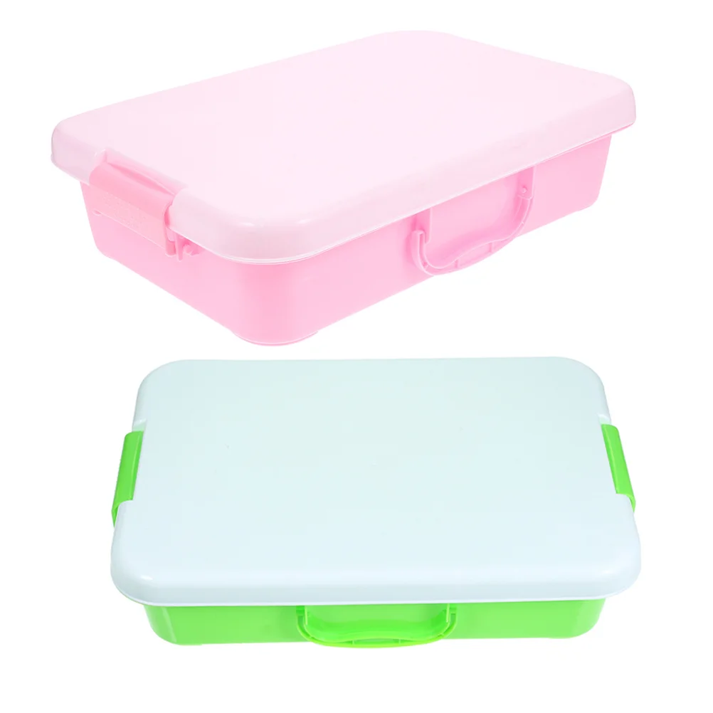 2 шт. детский поднос для песка с крышкой: портативная сенсорная корзина для детей, игра в песок, художественное ремесло, штабелируемый пластиковый органайзер для хранения,