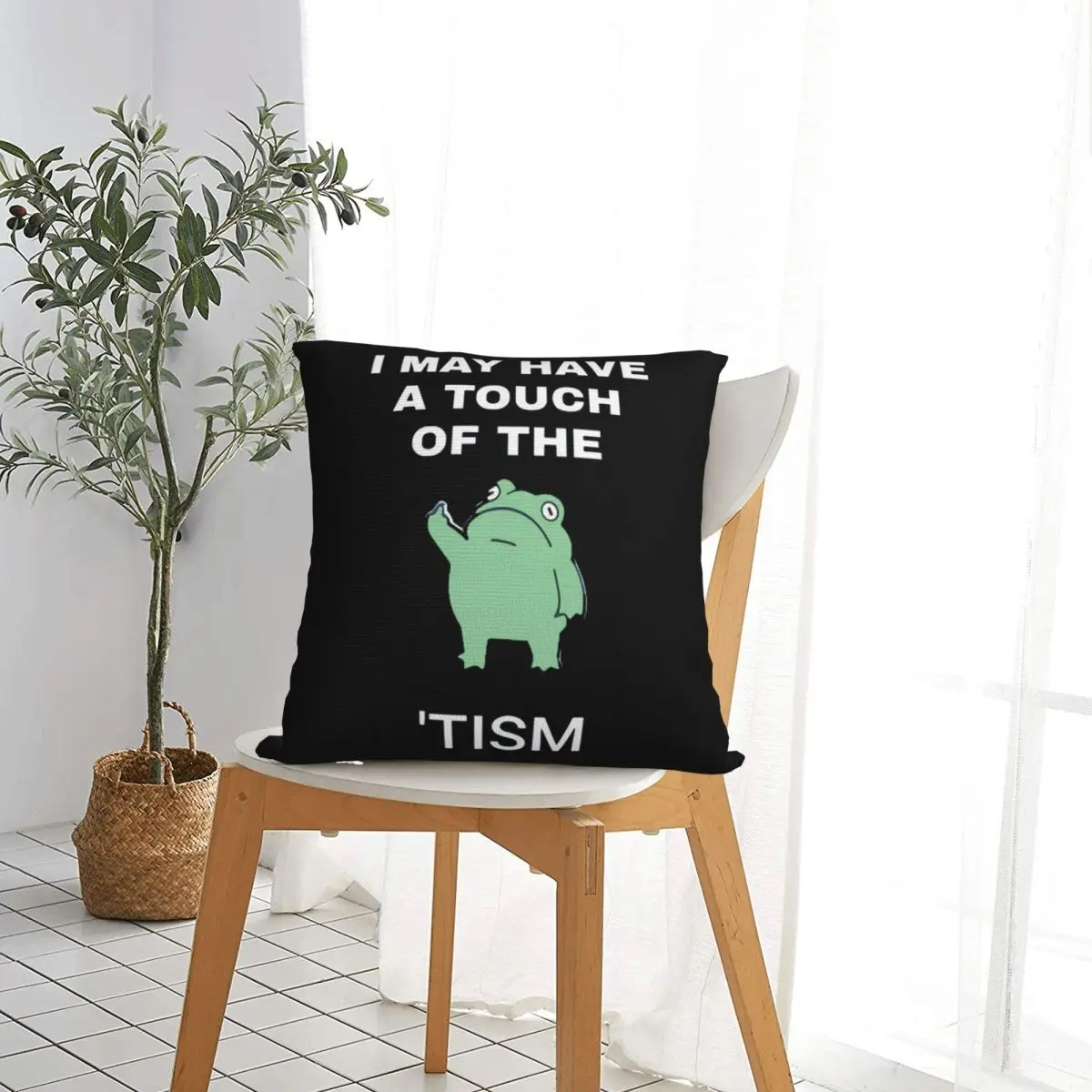 I May Have A Touch Of The Tism Square Pillowcase Pillow Cover Cushion Throw Pillow for Home Sofa Living Room