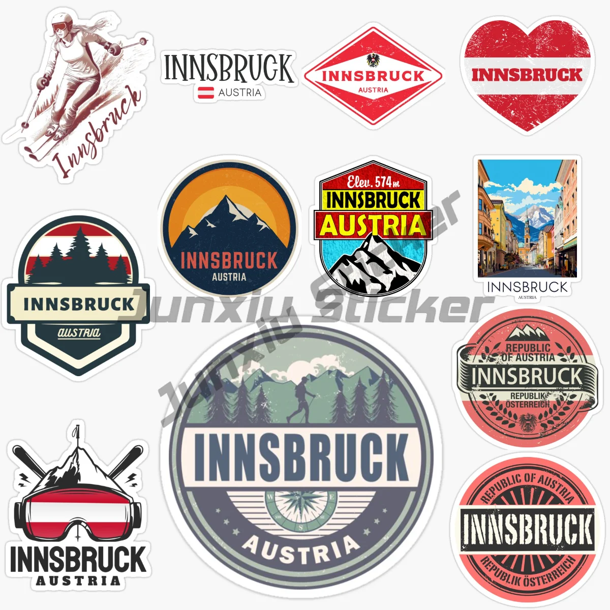 

INNSBRUCK AUSTRIA Ski Paradise Holy Land Car Sticker Bike Styling Helmet Laptop Funny Decal Vinyl Self-adhesive