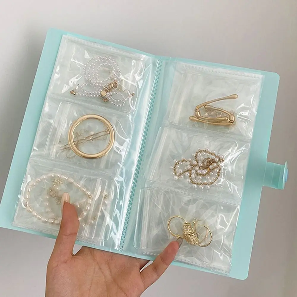 120/240 Grid PVC Anti-oxidation Ring Necklace Jewelry Storage Book Bracklet Display Organizer Ziplock Bag