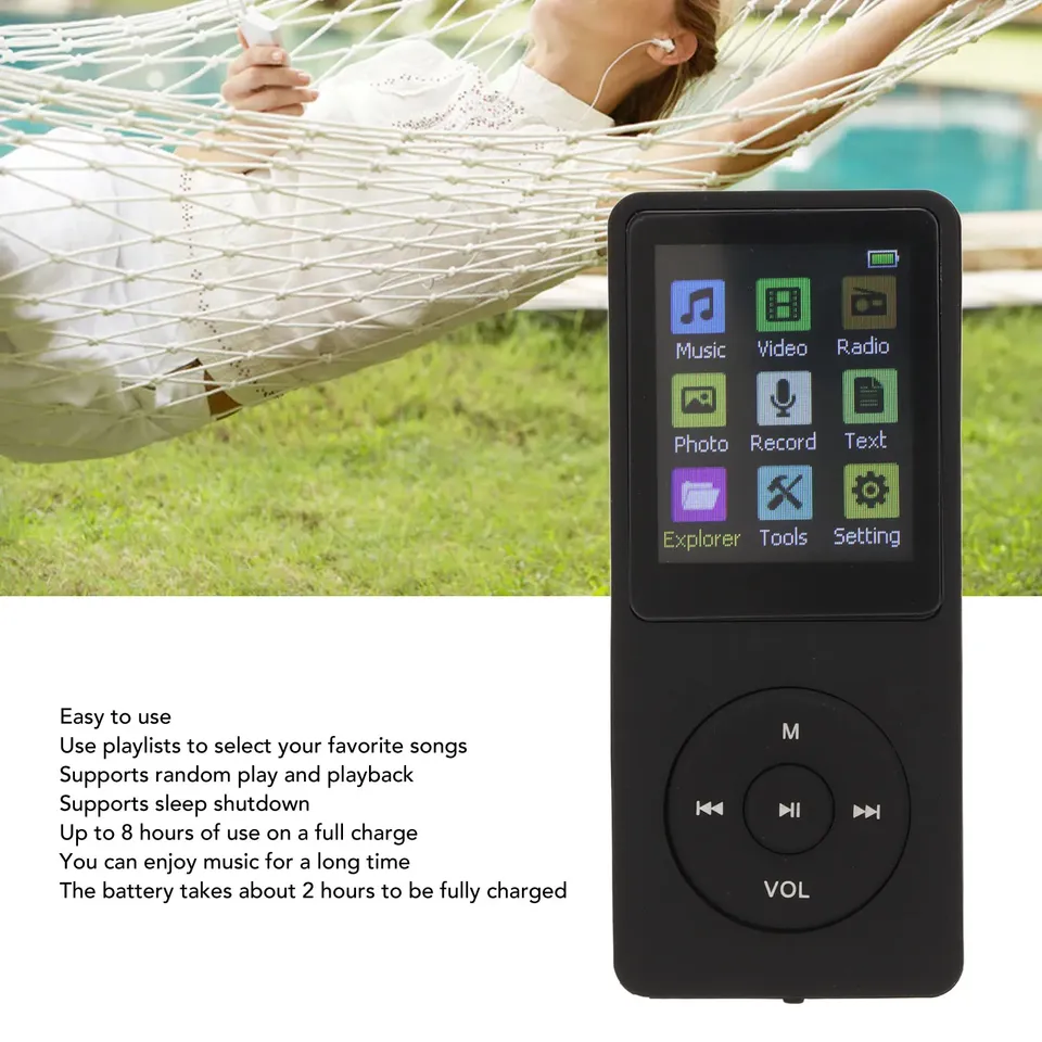  Digital Music Player 1.8 Inch LCD Support Small Memory Card Ultra Thin MP3 MP4 Player with Accessories Sound Player Music Player 