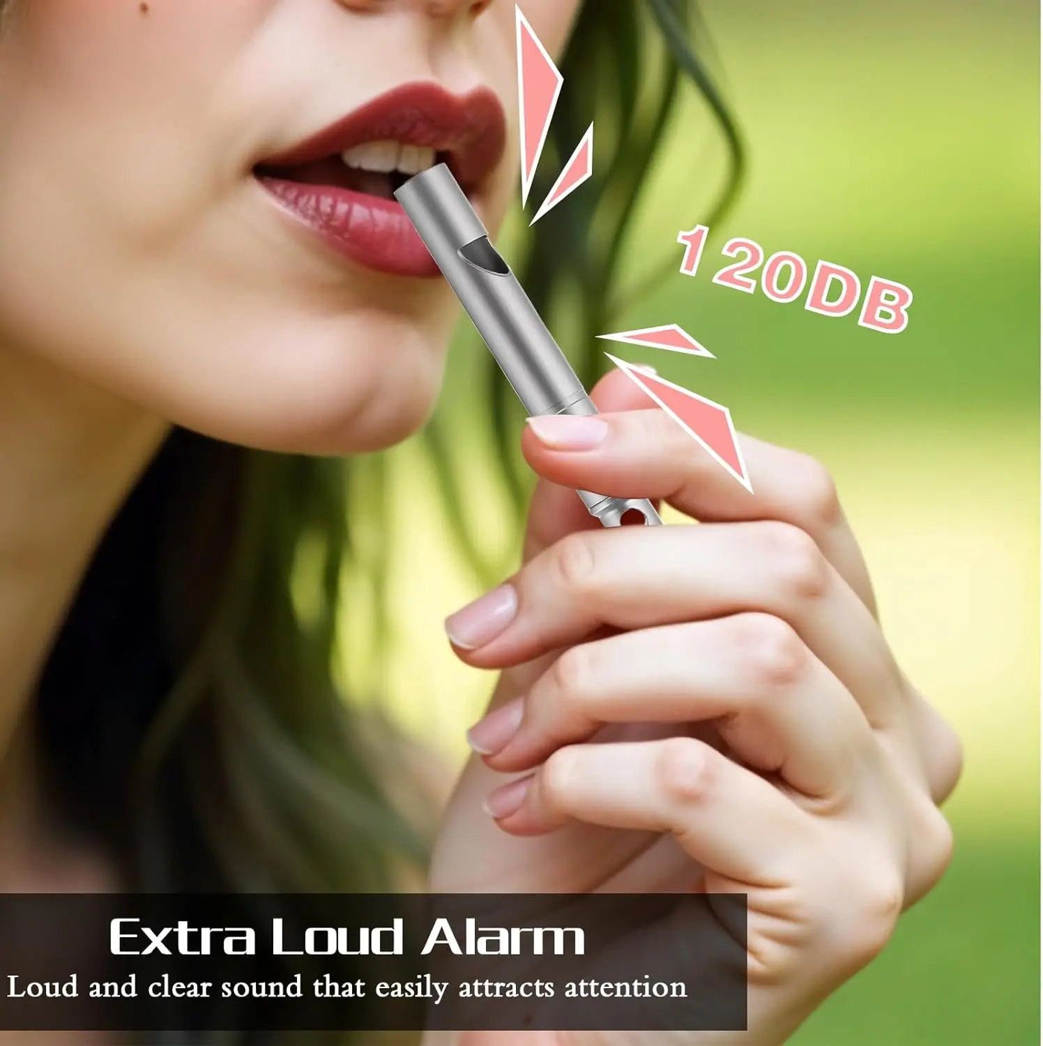 

1Pcs Titanium Whistle Emergency, 120DB Titanium Whistle with Lanyard for Hiking, Camping, and Emergencies