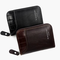 Casual Stone Pattern PU Card Holder Vintage Multi Function Male Coin Purse Solid Color Large Capacity Men Short Wallet Business
